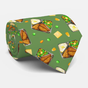 Fried Chicken Dinner - in green Tie