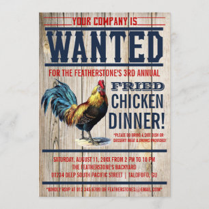 Fried Chicken Dinner Party Invitations