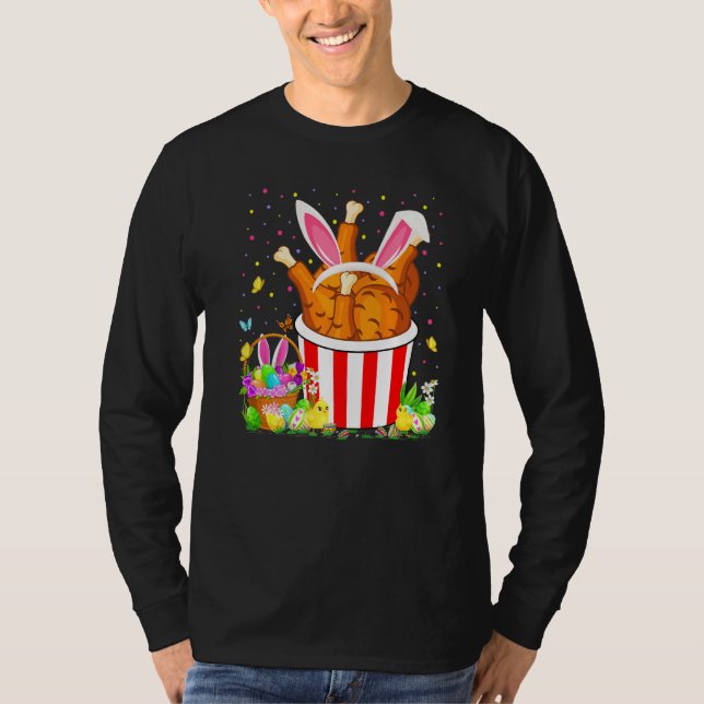 Fried Chicken Easter Egg Hunt Bunny Fried Chicken  T-Shirt (Front)