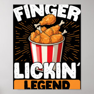 Fried Chicken Finger Lickin Legend Chicken Wings L Poster