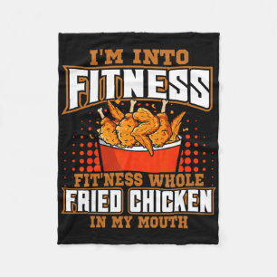 Fried Chicken Food Lover Restaurant Chef Dish Kitc Fleece Blanket