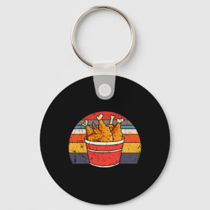 Fried Chicken Food Lover Restaurant Cook Dish Chef Key Ring