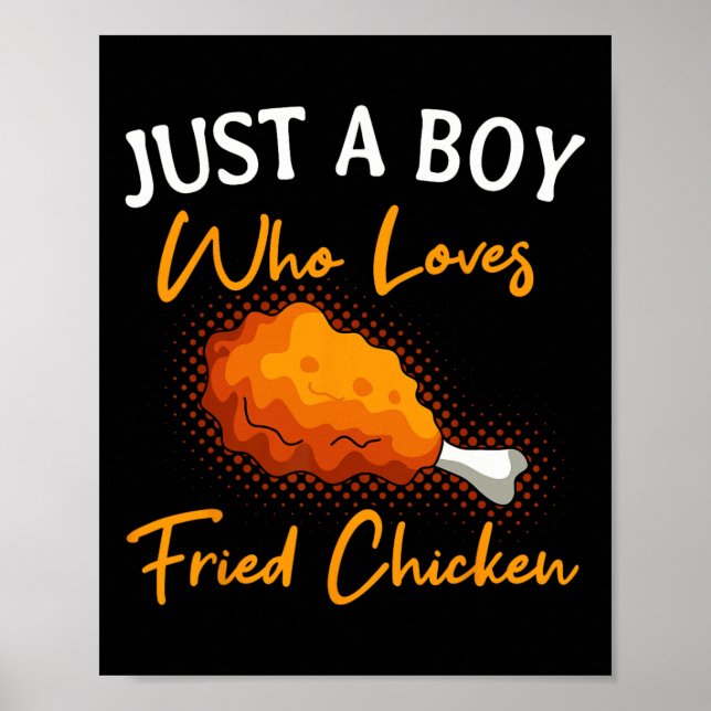 Fried Chicken Food Restaurant Dish Chef Kitchen Co Poster (Front)