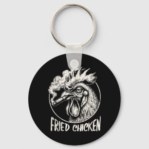 Fried Chicken Funny Pun Joke Humour Men Fathers Da Key Ring