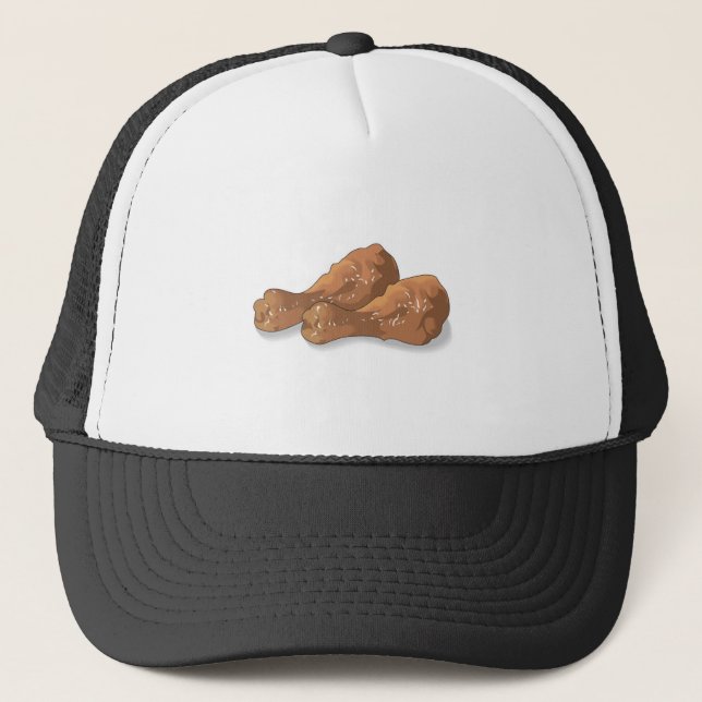 fried chicken legs drumsticks trucker hat (Front)