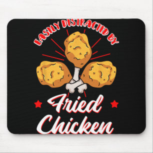Fried Chicken Marinated Juicy Meal Coated Dish Sna Mouse Pad