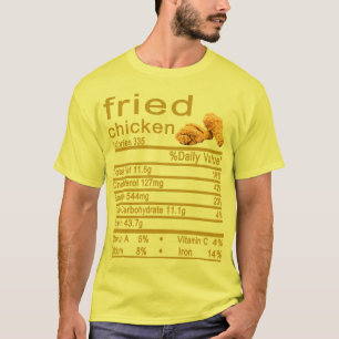 fried chicken Nutrition Facts Funny Thanksgiving T-Shirt