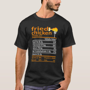 Fried Chicken Nutrition Food Facts Thanksgiving  X T-Shirt