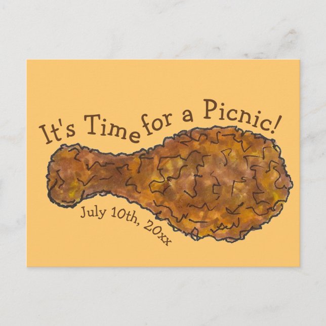 Fried Chicken Picnic Cookout Party Invitation (Front)