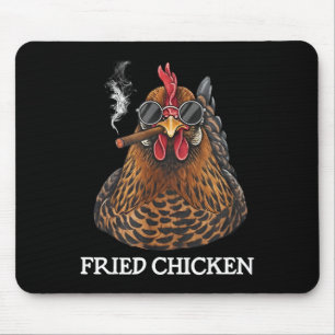 Fried Chicken Smoking Funny Stoner Weed Meme Mouse Pad