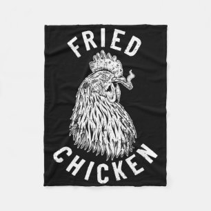 Fried Chicken Smoking Joint Funny Weed Lover _1 Fleece Blanket