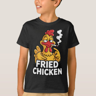 Fried Chicken Smoking Joint Funny Weed Lover _7  T-Shirt