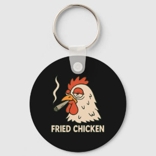 Fried Chicken Smoking Joint Funny Weed Lover _8  Key Ring