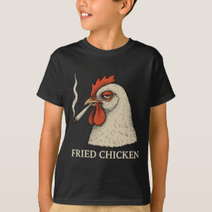 Fried Chicken Smoking Joint Funny Weed Lover _9  T-Shirt