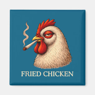 Fried Chicken Smoking Joint Funny Weed Lover Magnet