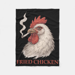 Fried Chicken Stoner Funny Weed Fleece Blanket