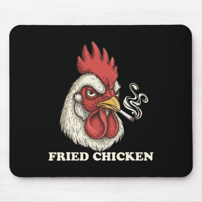 Fried Chicken Stoner Weed Lover  Mouse Pad (Front)