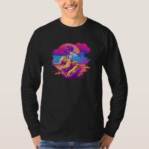 Fried Chicken Synthwave 80s Retrowave Aesthetic  1 T-Shirt