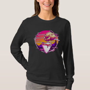 Fried Chicken Synthwave 80s Retrowave Aesthetic T-Shirt