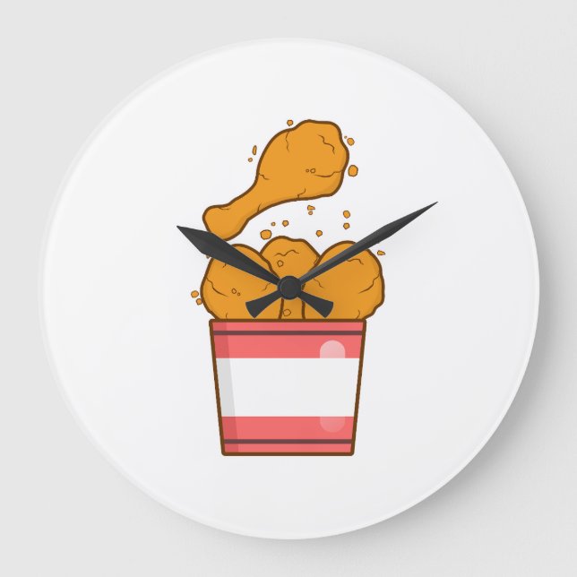 Fried Chicken With Bucket Large Clock (Front)