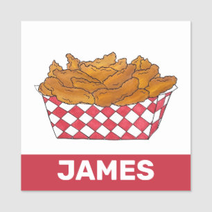 Fried Clams Seafood Food Truck Carnival Fair Name Tag