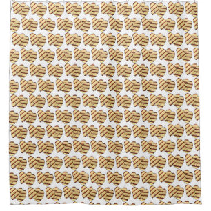 Fried Cypriot Halloumi Grilling Cheese Vegetarian Shower Curtain