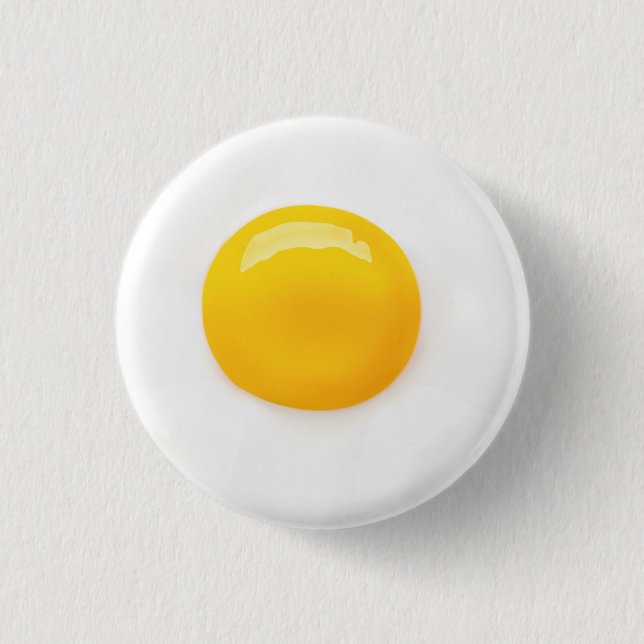 FRIED EGG 2   PAPER PLATES 3 CM ROUND BADGE (Front)