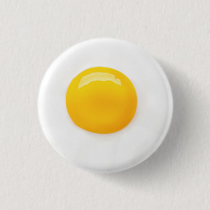 FRIED EGG 2 PAPER PLATES 3 CM ROUND BADGE
