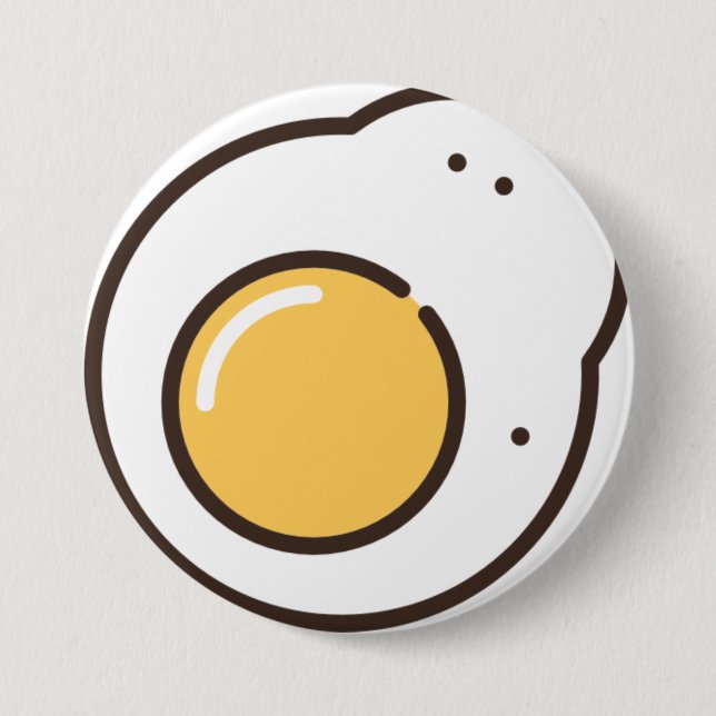fried-egg 7.5 cm round badge (Front)