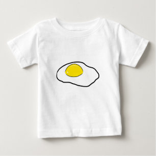 Fried Egg Cartoon Drawing Poached Eggs Sunny Side Baby T-Shirt