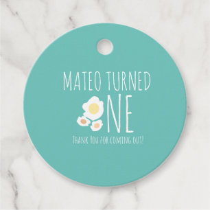 Fried Egg First Birthday Thank You Gift Tags