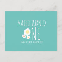 Fried Egg First Birthday Thank You