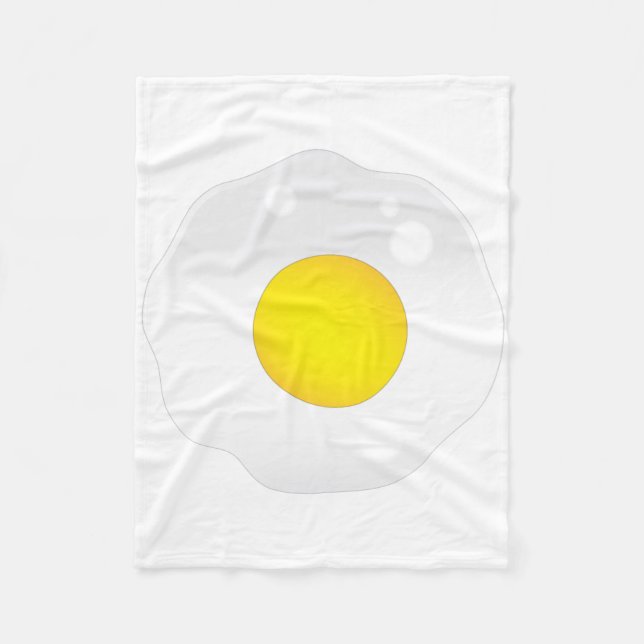 Fried Egg Fleece Blanket (Front)