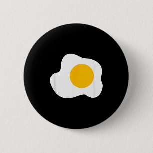 Fried Egg Graphic Funny Breakfast Eggs Lover  6 Cm Round Badge