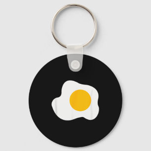 Fried Egg Graphic Funny Breakfast Eggs Lover  Key Ring