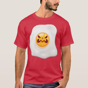 Fried Egg Halloween Scary Face T-Shirt