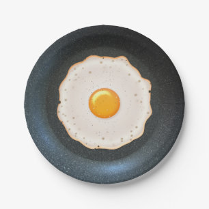Fried Egg in Pan - Paper Plate