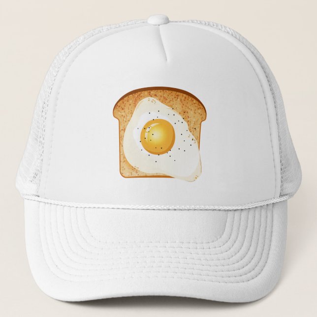 Fried egg on toast trucker hat (Front)