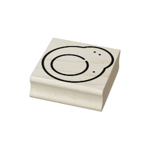 fried-egg rubber stamp