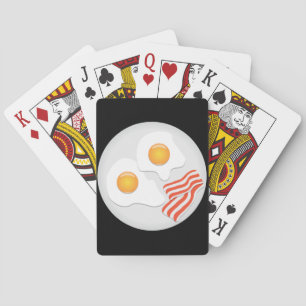 Fried Eggs and Bacon Breakfast Playing Cards