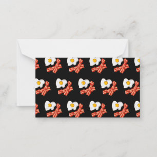 Fried Eggs Bacon Breakfast Lovers Foodie Junk Food Card