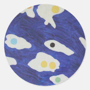 Fried Eggs Classic Round Sticker