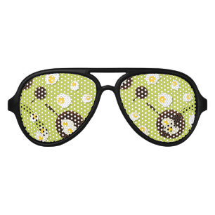 Fried Eggs Fun Food Design Aviator Sunglasses