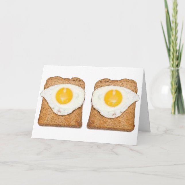 Fried Eggs Greeting Card (Front)