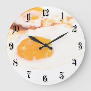 Fried eggs large clock