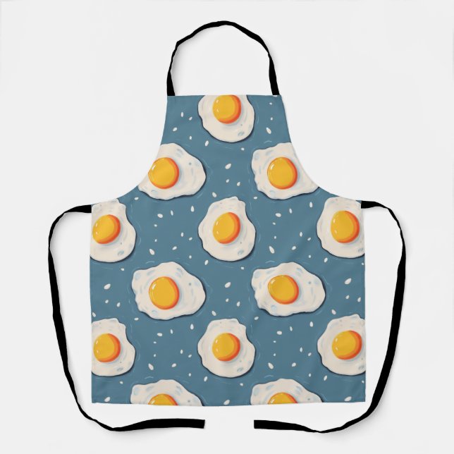 Fried Eggs on Blue Apron (Front)
