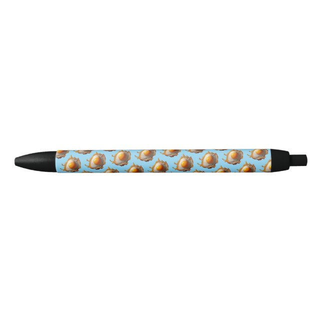 Fried Eggs Sunny side Up Black Ink Pen (Front)