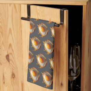 Fried Eggs Sunny side Up  Tea Towel