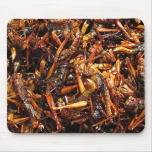 Fried Grasshopper (Takkataen Thot) Asian Food Mouse Pad