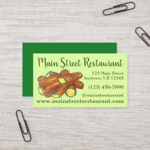 Fried Jalapeño Poppers Appetizer Pub Bar Food Business Card
